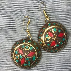 Bohemian Multicolored Tibetan Earrings